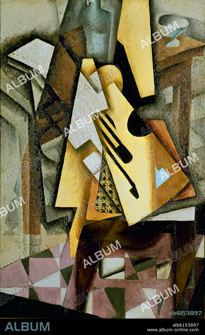 JUAN GRIS. GUITARRA SOBRE UNA SILLA.