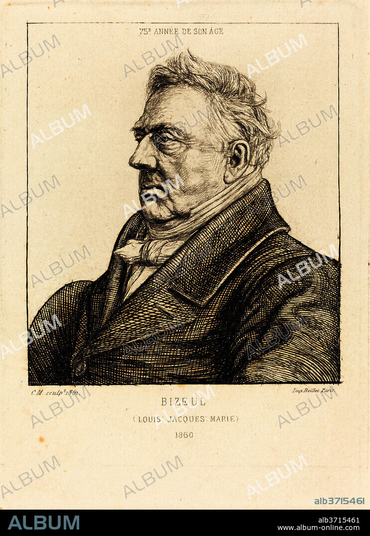 CHARLES MERYON. L.J.-Marie Bizeul, a Breton Archaeologist. Dated: 1861. Medium: etching.