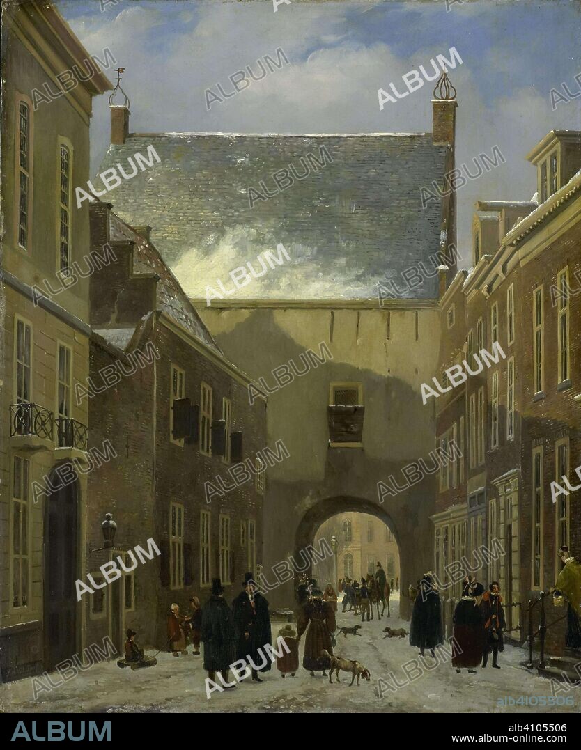 JOHANNES ADRIANUS VAN DER DRIFT. The Gevangenpoort, The Hague. Dating: 1820 - 1830. Measurements: h 30.9 cm × w 25.2 cm × t 1.0 cm; d 3.8 cm.