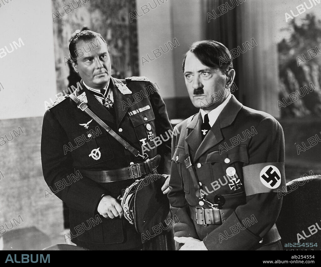Adolf Hitler and BOBBY WATSON. BOBBY WATSON in THE NAZTY NUISANCE, 1943 (NAZTY NUISANCE), directed by GLENN TRYON. Copyright UNITED ARTISTS.