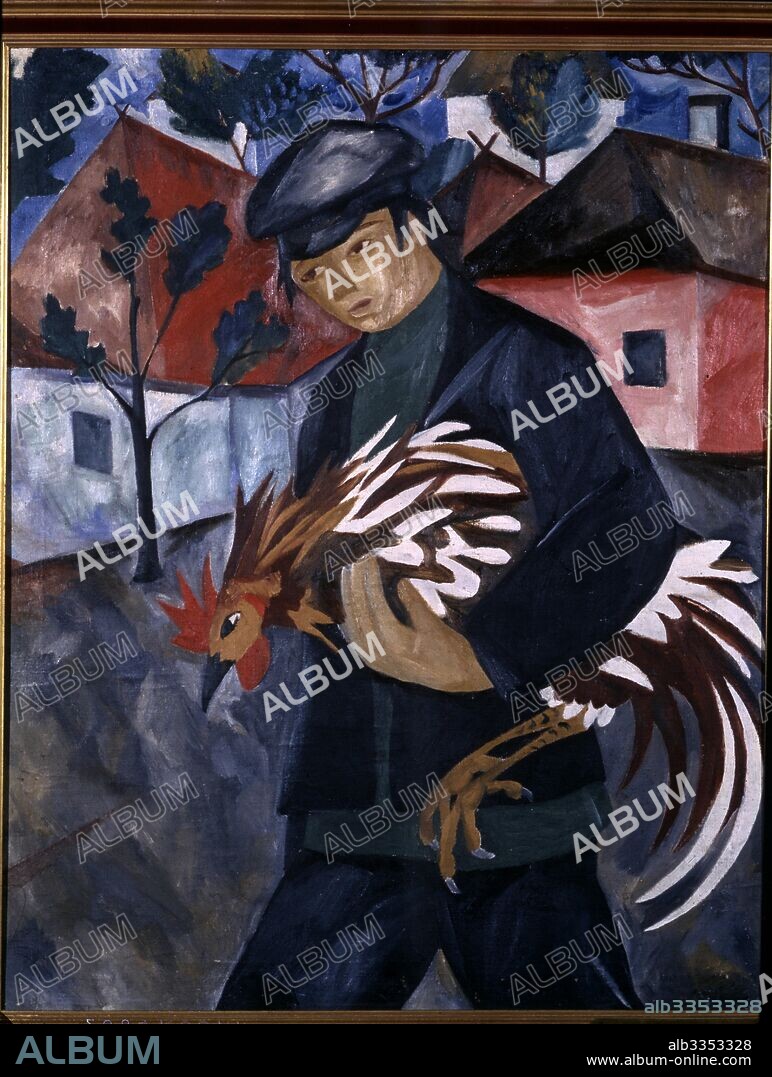 NATALIA SERGEEVNA GONCHAROVA. A Boy with a Rooster.