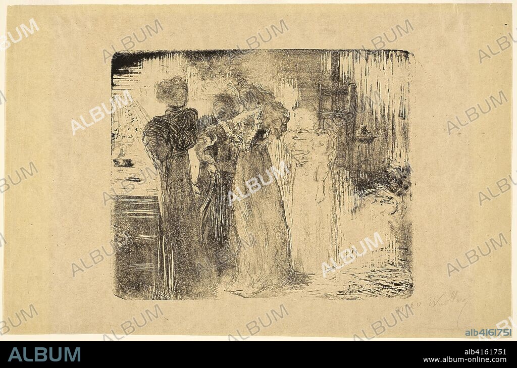 The Studio. Edouard Jean Vuillard; French, 1868-1940. Date: 1895. Dimensions: 245 × 300 mm (image); 329 × 499 mm (sheet). Lithograph on tan wove China paper. Origin: France.