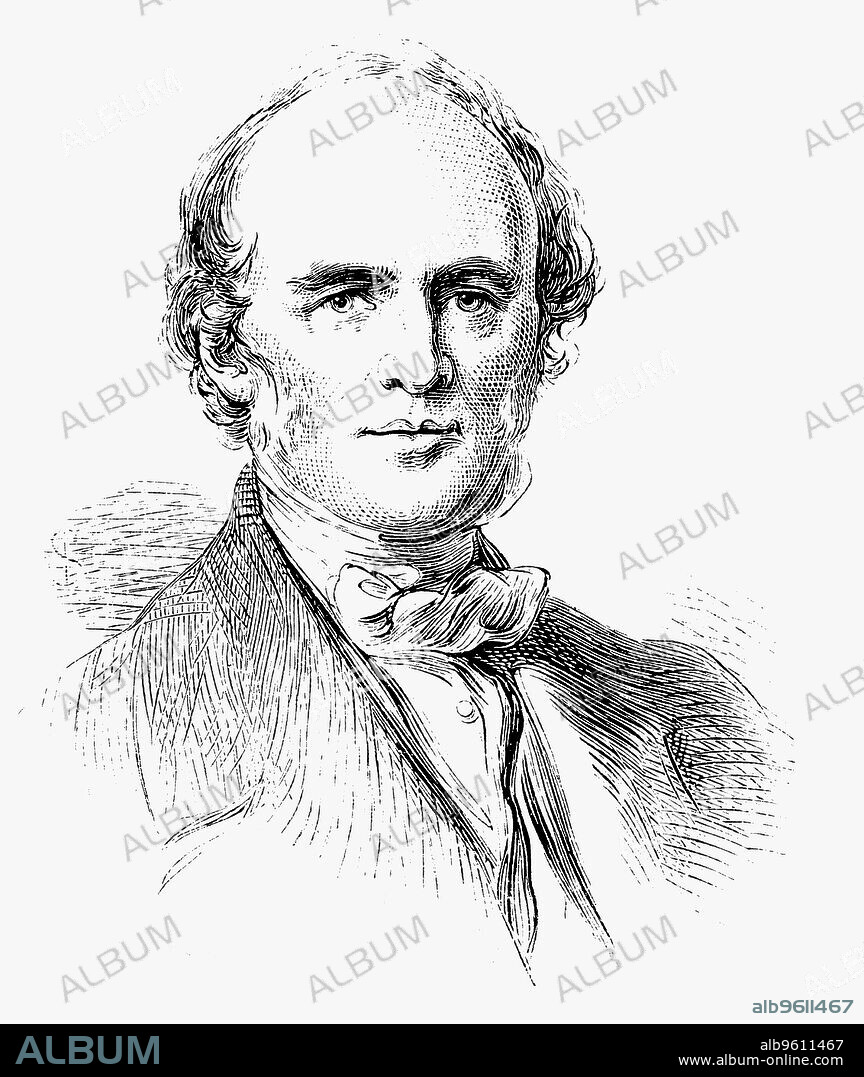 Charles Lyell, Scottish-born British geologist, 19th century. In his highly influential Principles of Geology (1830-1833), Lyell (1797-1875) proposed that all geological features and phenomena were created by natural causes. He was a proponent of uniformitarianism, the philosophy of science that holds that physical processes that operated in the past are the same as those that can be observed today. Lyell was a friend and supporter of the scientific views of Charles Darwin. Engraving after a portrait by George Richmond.