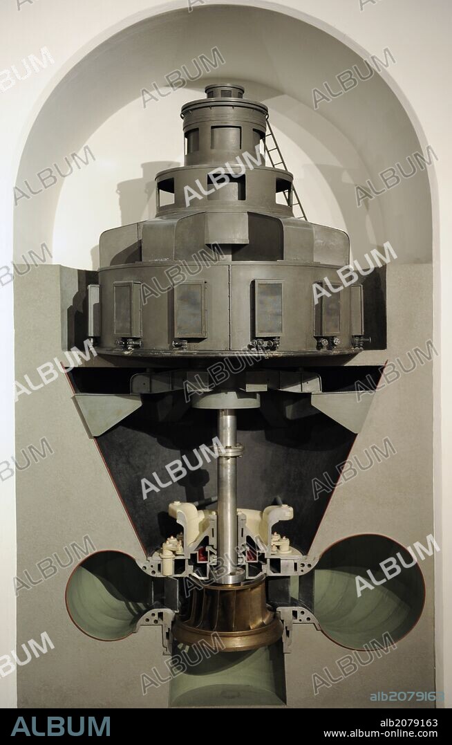 Working Model of a Pelton Turbine, Escher Wyss AG, Ravensburg, 1952. Deutches Museum. Munich. Germany.