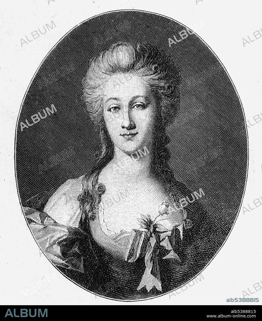Anna Elisabeth Schoenemann, Lili Schonemann (1758-1817), fiancé of J.W. von Goethe, steel engraving, before 1880