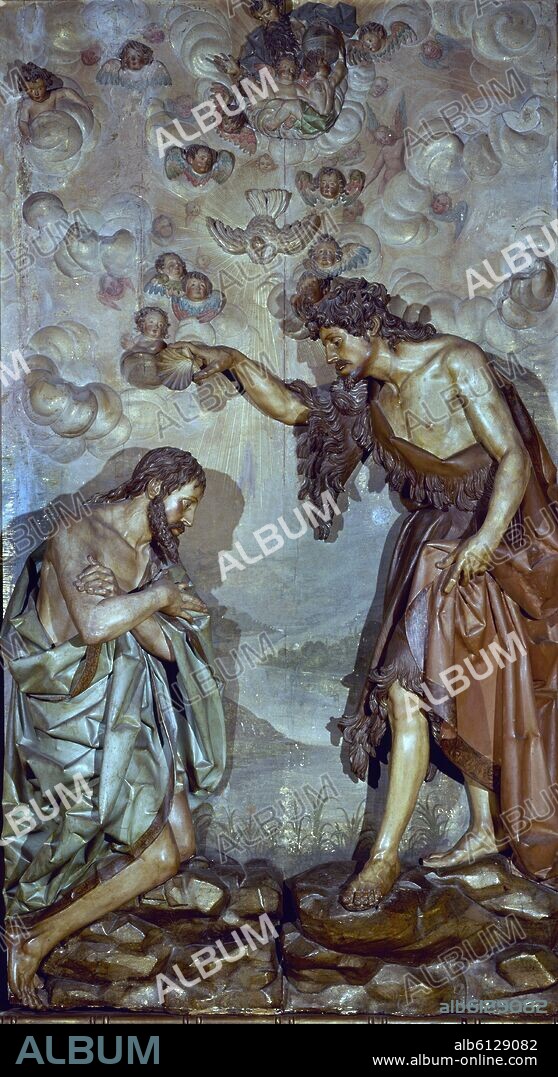 GREGORIO FERNANDEZ. EL BAUTISMO DE CRISTO - S XVII- ESCULTURA BARROCA.