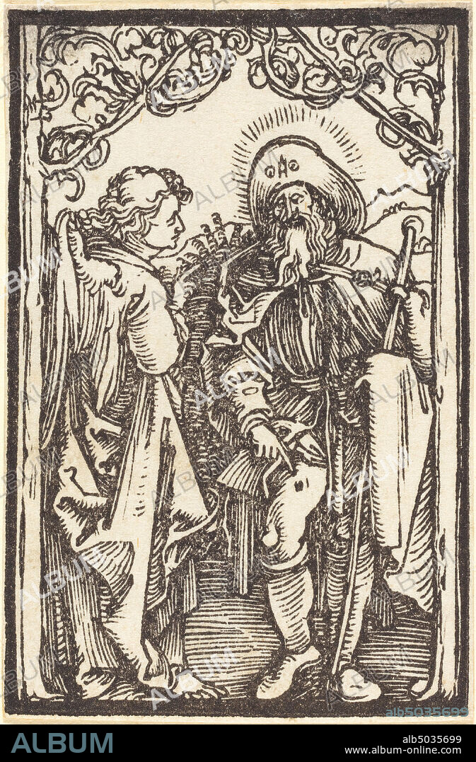 Albrecht Dürer, (artist), German, 1471 - 1528, Saint Roch, Salus anime, (series), c. 1500, woodcut.