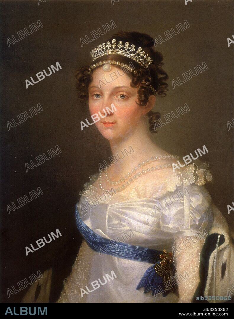 ANONIMO. Portrait of Empress Elizabeth Alexeievna, Princess Louise of Baden (1779-1826).