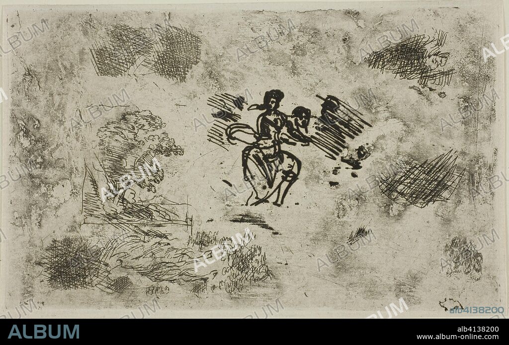Seated Woman and Other Sketches. Claude Lorrain; French, 1600-1682. Date: 1630-1633. Dimensions: 105 × 173 mm (plate); 110 × 177 mm (sheet). Etching on ivory laid paper. Origin: France.