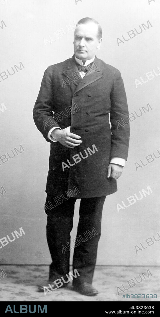 William McKinley (January 29, 1843 - September 14, 1901) was the 25th President of the US(1897-1901). He was the last President to have served in the American Civil War. After the war, he settled in Ohio, where he practiced law and married Ida Saxton. In 1876, he was elected to Congress, and became the Republican Party's expert on the protective tariff. He was elected Ohio's governor in 1891 and 1893. He secured the Republican nomination for president in 1896, and defeated his Democratic rival, William Jennings Bryan. Rapid economic growth marked McKinley's presidency. He promoted the 1897 Dingley Tariff to protect manufacturers and factory workers from foreign competition, and in 1900, he secured the passage of the Gold Standard Act. He hoped to persuade Spain to grant independence to rebellious Cuba without conflict, but when negotiation failed, he led the nation in the Spanish-American War of 1898. He defeated Bryan again in the 1900 presidential election, in a campaign focused on imperialism, prosperity, and free silver. He was assassinated by an anarchist in September 1901, and died at the age of 58.