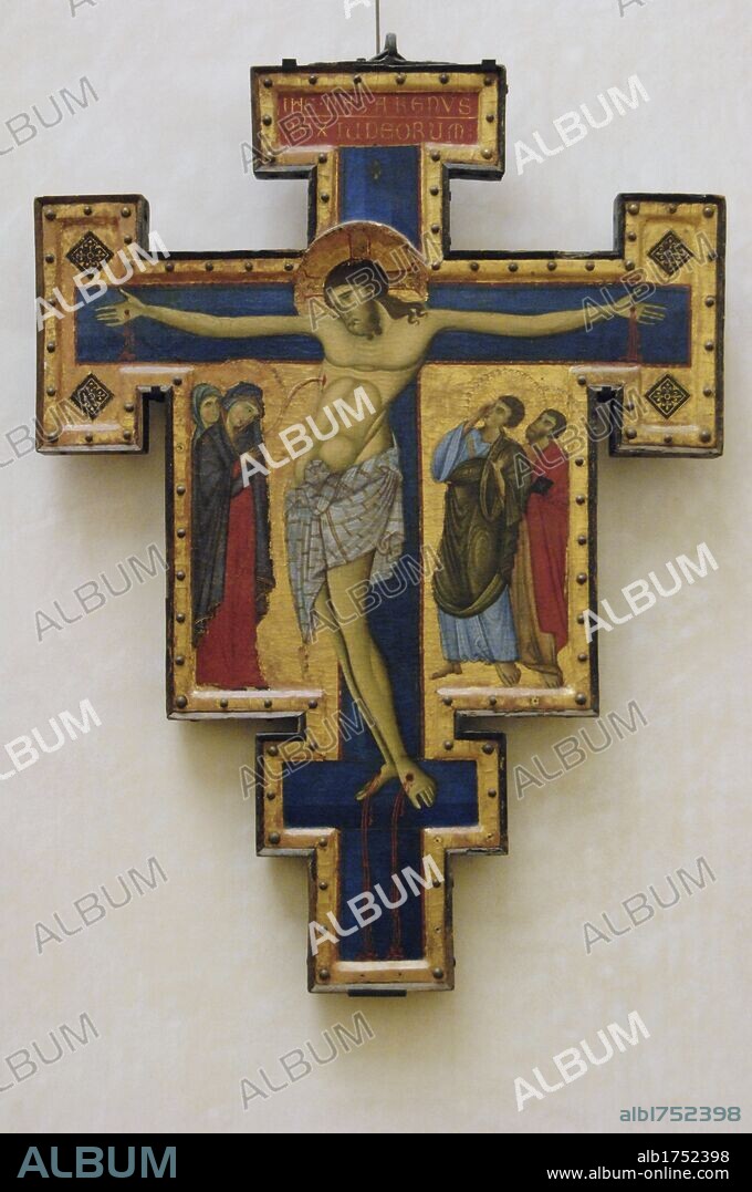 Painted Cross. 1272-85. Oil painting on canvas. Master of San Francesco. Louvre. Paris. France.