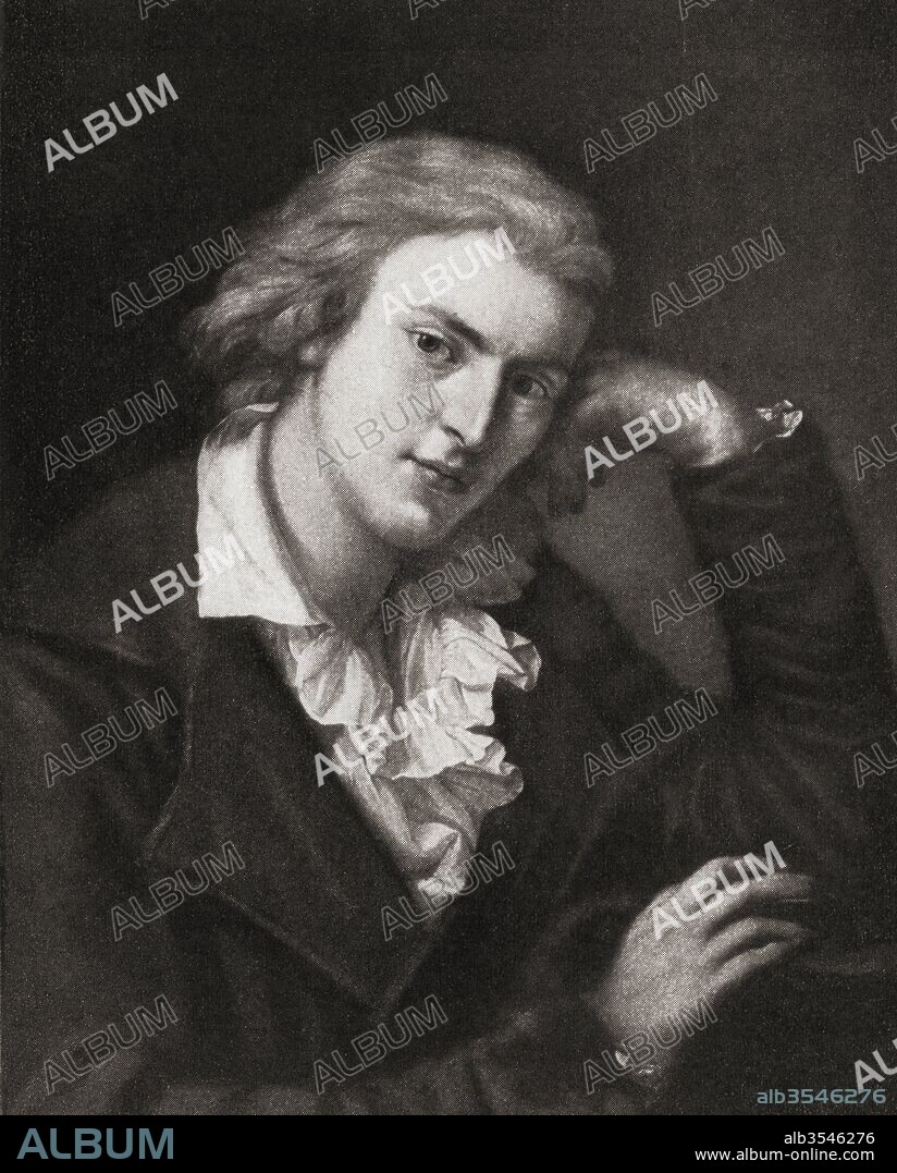 Johann Christoph Friedrich von Schiller, 1759 – 1805. German poet, philosopher, historian, and playwright. Seen here at the age of 27. From Don Carlos by Schiller, published 1912.