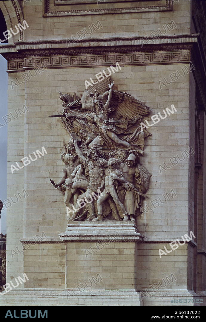 FRANÇOIS RUDE (1784-1855). ALTORRELIEVE CONOCIDO COMO LA MARSELLESA QUE REPRESENTA LA PARTIDA DE VOLUNTARIOS EN 1792.