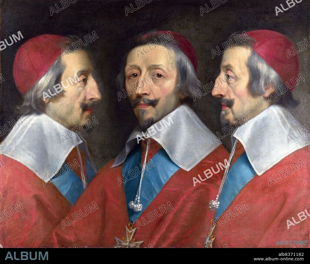Armand Jean du Plessis, Cardinal-Duke of Richelieu and of Fronsac (September 1585 4 December 1642), commonly referred to as Cardinal Richelieu, was a French clergyman, noble and statesman. He was consecrated as a bishop in 1607 and was appointed Foreign Secretary in 1616.<br/><br/> . Richelieu soon rose in both the Catholic Church and the French government, becoming a cardinal in 1622, and King Louis XIII's chief minister in 1624. He remained in office until his death in 1642; he was succeeded by Cardinal Mazarin, whose career he had fostered.