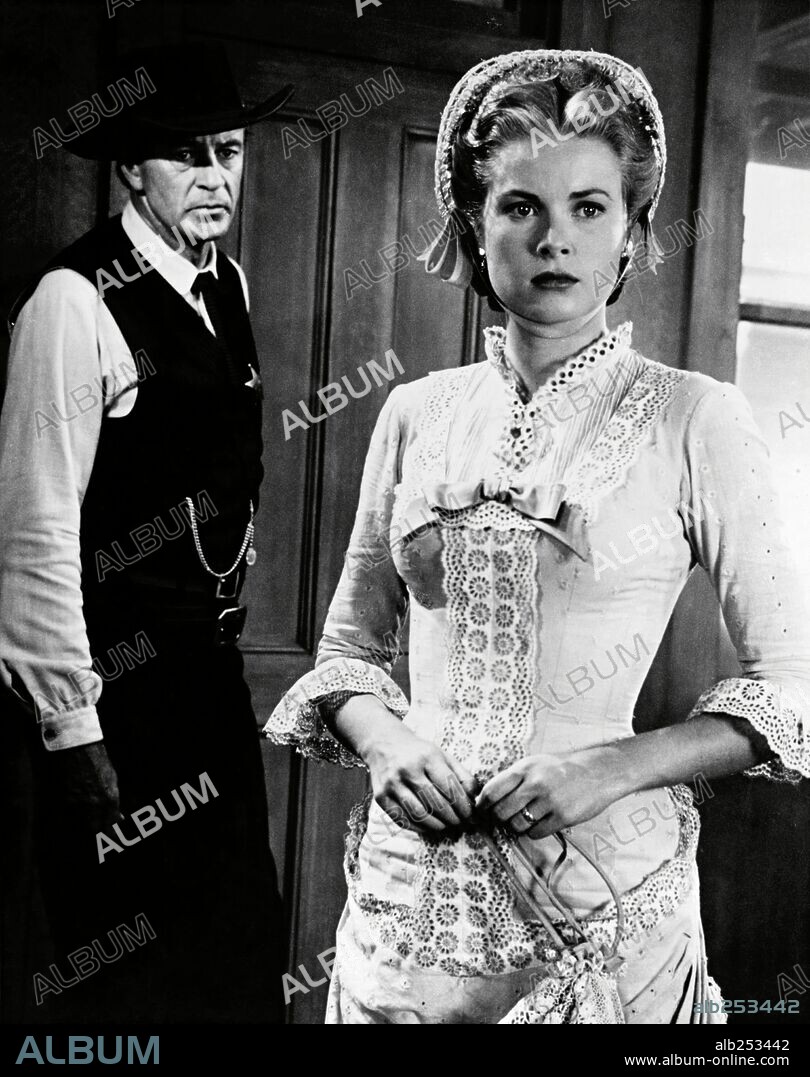 GARY COOPER und GRACE KELLY in HIGH NOON, 1952, unter der Regie von FRED ZINNEMANN. Copyright STANLEY KRAMER CO./UNITED ARTISTS.