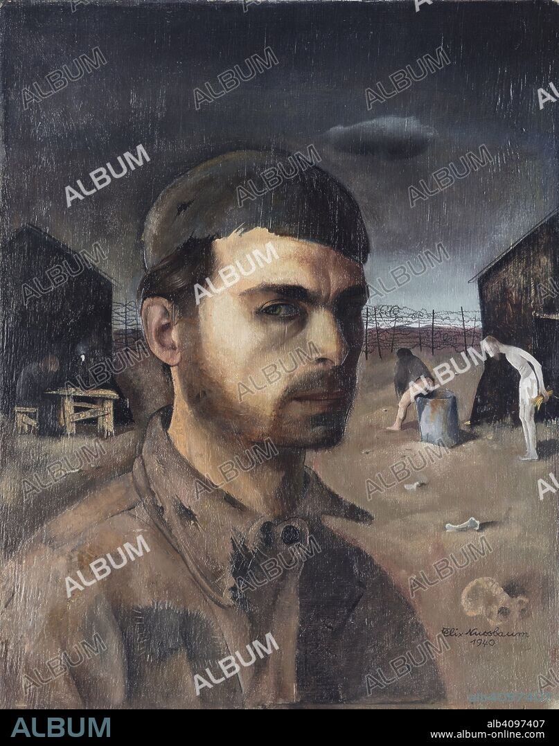 FELIX NUSSBAUM. Self-Portrait in the Camp.