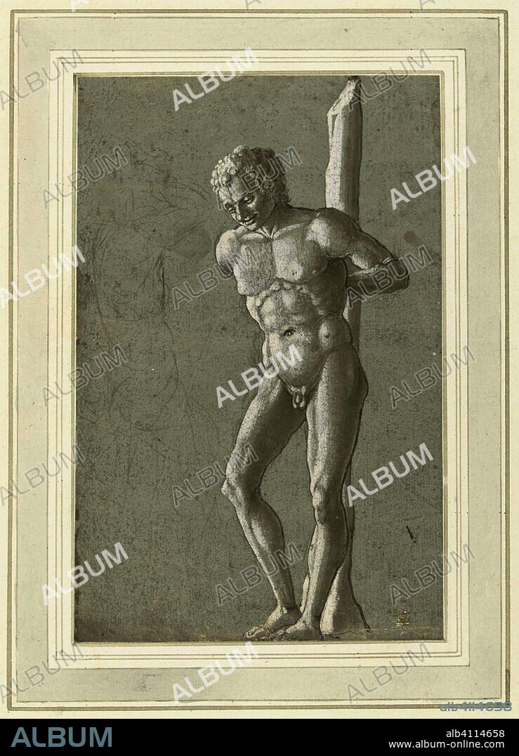 Tied up naked man and naked figure with give up arm. Draughtsman: Marco Zoppo (attributed to). Dating: 1453 - 1478. Measurements: h 273 mm × w 177 mm.