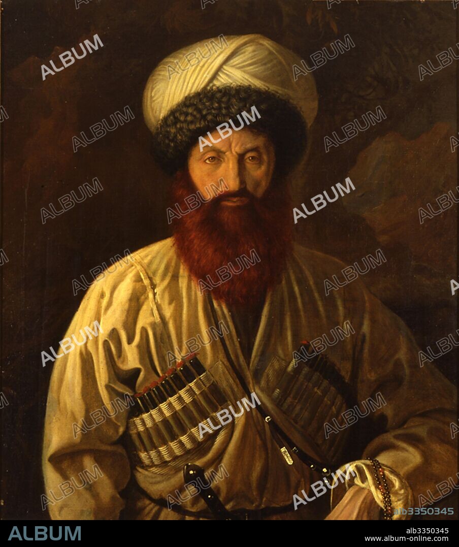 EMMANUIL ALEXANDROVICH DMITRIEV-MAMONOV. Portrait of Imam Shamil (1797-1871).