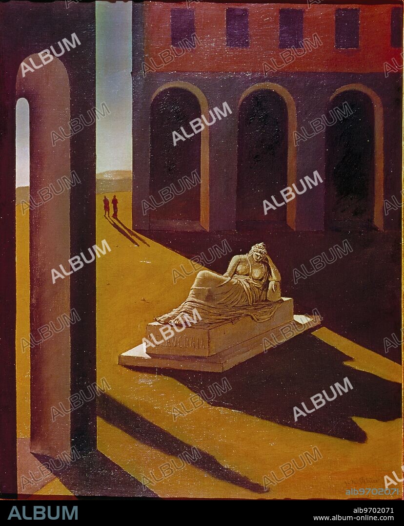 Melancholia by Chirico in the Esterick Collection - Giorgio de Chirico (July 10, 1888 - November 20, 1978) was a Greek-Italian painter born in Volos, Greece who founded the scuola metafisica art movement. After studying art in Athens and Florence, de Chirico moved to Germany in 1906 and entered the Academy of Fine Arts in Munich, where he read the writings of the philosophers Nietzsche and Arthur Schopenhauer and studied the works of Arnold Böcklin and Max Klinger. After 1910 he lived in Italy.- ©TopFoto.