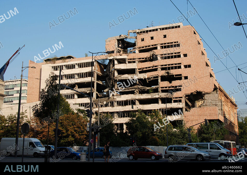 REPUBLIC OF SERBIA. BELGRADE. Government Buildings destroyed during the NATO bombing of Yugoslavia  war.