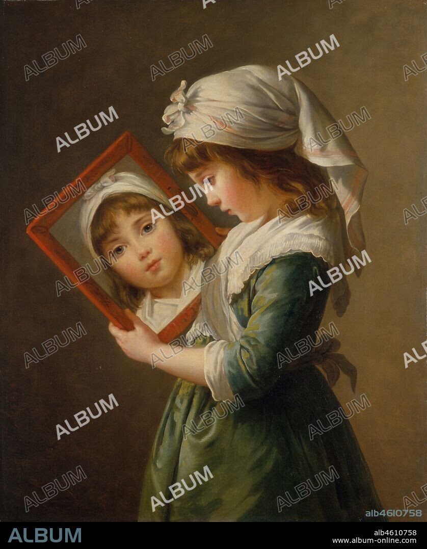ELISABETH LOUISE VIGEE-LEBRUN. Julie Le Brun (1780-1819) Looking in a Mirror, 1787.