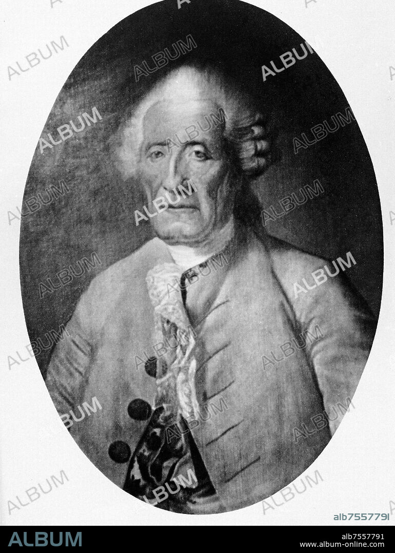 RETRATO DE JACQUES DE VAUCANSON 1709- 1782, INVENTOR FRANCES. INVENTO LA BOMBA HIDRAULICA Y EL TELAR MECANICO. PERFECCIONO NUMEROSAS H.