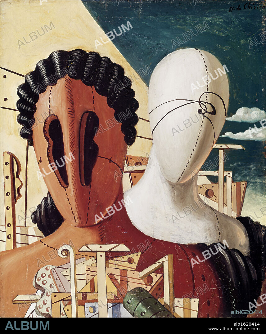 Che Due Maschere by Giorgio de Chirico, 1916, 1888-1978, Italy, Milan, Pinacoteca di Brera.