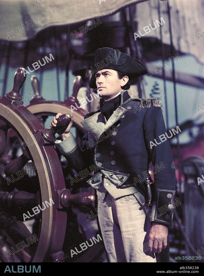 GREGORY PECK in CAPTAIN HORATIO HORNBLOWER R. N., 1951, unter der Regie von RAOUL WALSH. Copyright WARNER BROTHERS.