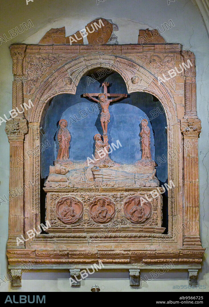 Funeral monument of Francesco Roselli by Michele di Niccolò Dini, known as Michele da Firenze.. Arezzo, Basilica of St. Francis, Chapel of Pagno di Maffeo.