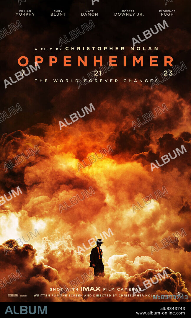 Poster of OPPENHEIMER, 2023, directed by CHRISTOPHER NOLAN. Copyright UNIVERSAL PICTURES.