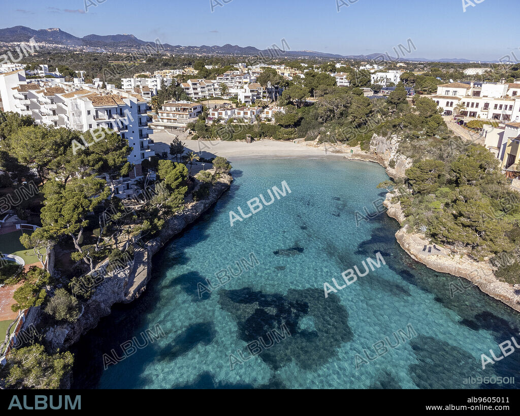 cala Ferrera on Cala d'Or, Felanitx, Mallorca, Balearic Islands, Spain.