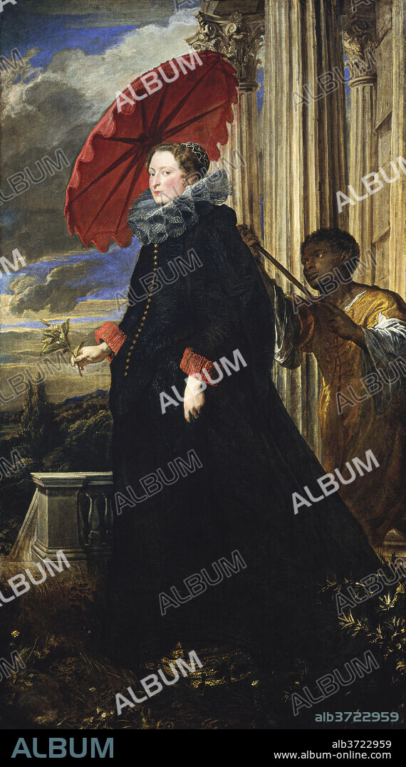 ANTOON VAN DYCK. Marchesa Elena Grimaldi Cattaneo. Dated: 1623. Dimensions: overall: 242.9 x 138.5 cm (95 5/8 x 54 1/2 in.). Medium: oil on canvas.
