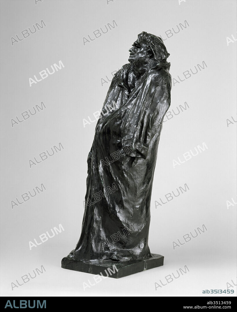 Final Study for the Monument to Balzac, modeled 1897, cast 1972, French, Bronze, Overall: 41 3/4 × 17 1/2 × 16 1/2 in. (106 × 44.5 × 41.9 cm), Sculpture-Bronze, Auguste Rodin (French, Paris 1840–1917 Meudon), This study differs little from the finished Monument to Balzac except that it is less than half the size. It was preceded by studies of the dressing gown alone, a simulation of one that Balzac preferred to wear when writing.