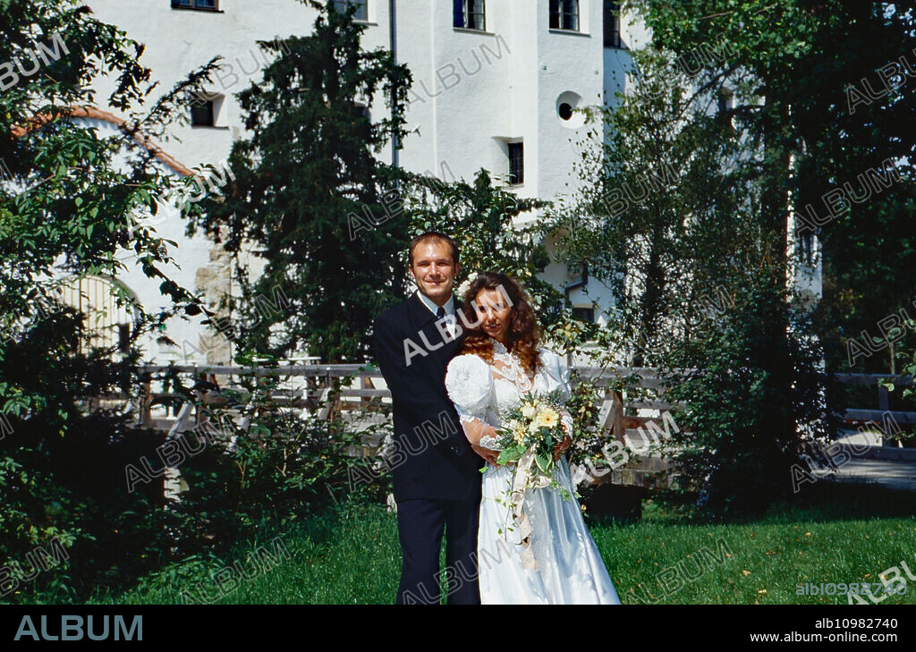 Ortholf Freiherr von Crailsheim at his wedding with his wife Giulia Freifrau von Crailsheim-Larisch at Amerang Castle, Germany 2008.