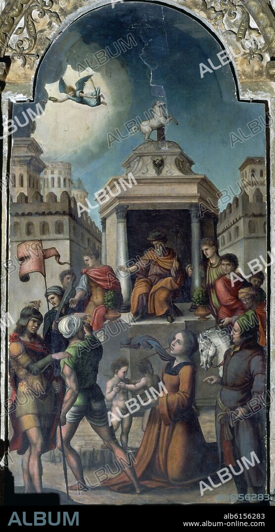 PEREDA JUAN / JUAN DE PEREDA. DETALLE DEL RETABLO DE SANTA LIBRADA - SIGLO XVI - PLATERESCO ESPANOL.
