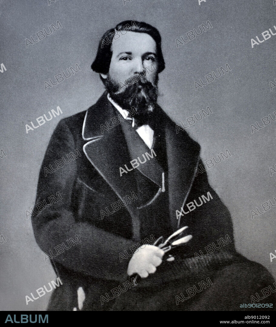 Portrait of Friedrich Engels (1820 - 1895) a German social scientist, author and political theorist. He and Karl Marx fathered the Marxist theory. Dated 1846.