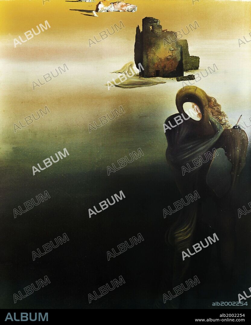 SALVADOR DALÍ. Salvador Dalí, 'Gradiva Rediscovers the Anthropomorphic ruins (Retrospective Fantasy)', 1932, Oil on canvas, 65 x 54 cm, Inv. 511.