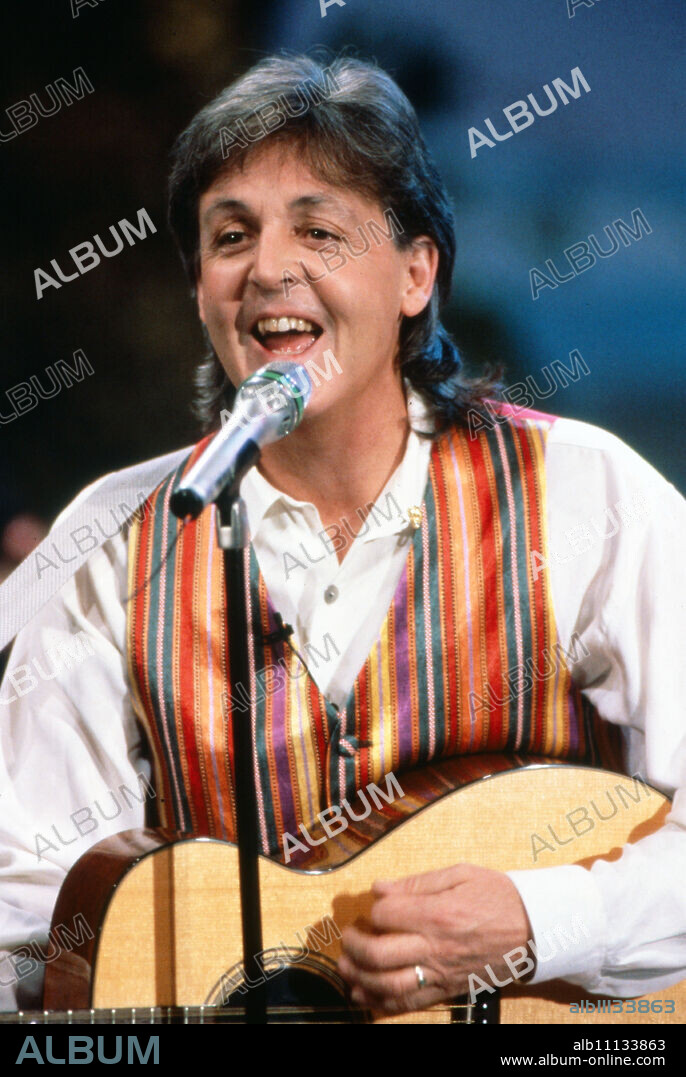 Wetten dass, game show, Germany 1993, guest star Paul McCartney (original german headline: Wetten dass).