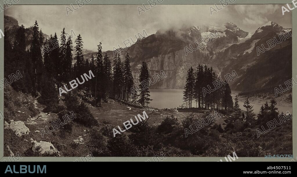 Adolphe Braun, French, 1812-1877, Lac Doeshi, Switzerland, 1868, carbon print, Image: 8 1/4 × 15 5/8 inches (21 × 39.7 cm).