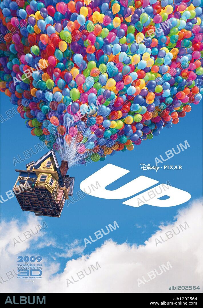 Poster de UP, 2009, dirigida por PETE DOCTER. Copyright PIXAR ANIMATION STUDIOS.