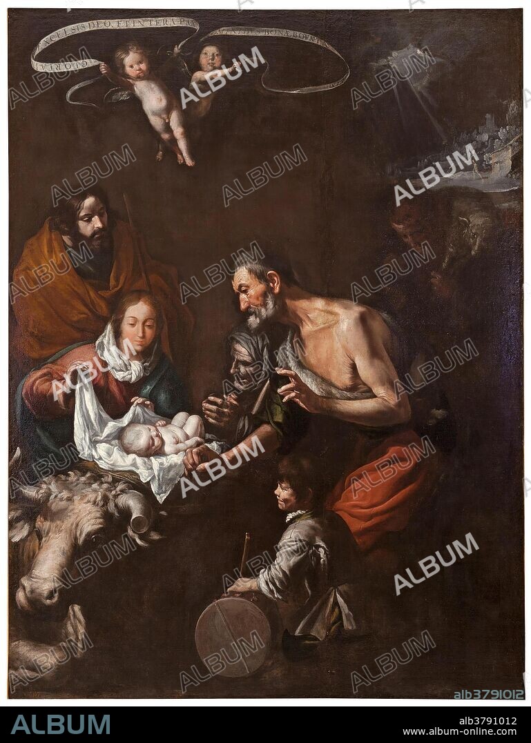 ANTONIO DEL CASTILLO Y SAAVEDRA. Antonio del Castillo Saavedra / 'The Adoration of the Shepherds'. XVII century. Oil on canvas.