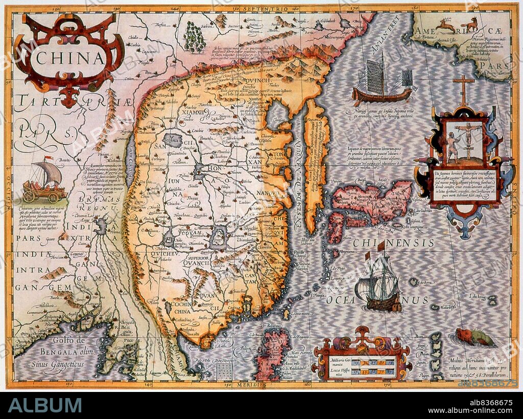 Gerardus Mercator, a Flemish German (5 March 1512 2 December 1594) was a cartographer renowned for creating a world map based on a new projection which represented sailing courses of constant bearing as straight linesan innovation that is still employed in nautical charts used for navigation.<br/><br/>. Jodocus Hondius (Dutch name: Joost de Hondt) (1563 1612) was a Flemish engraver and cartographer. He helped establish Amsterdam as the center of cartography in Europe in the 17th century.
