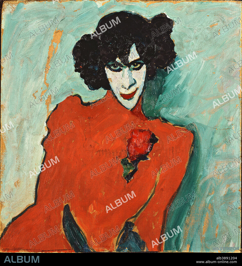 ALEXEJ JAWLENSKY. Portrait of the Dancer Aleksandr Sakharov. Date/Period: 1909. Width: 66.5 cm. Height: 69.5 cm (Complete).