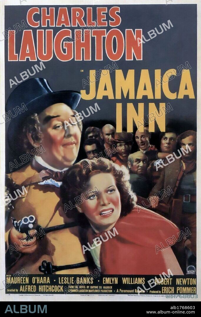 Poster de POSADA JAMAICA, 1939 (JAMAICA INN), dirigida por ALFRED HITCHCOCK. Copyright Mayflower Pictures.