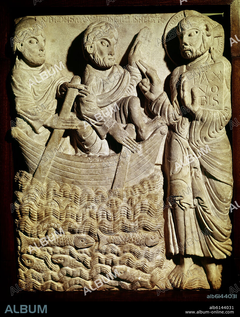 MAESTRO DE CABESTANY. APARICION DE JESUS A SUS DISCIPULOS EN EL MAR - SIGLO XII - PROCEDENTE DE SAN PEDRO DE RODA.