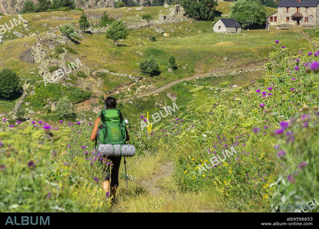 granjas de biadós, Valle de Añes Cruces, parque natural Posets-Maladeta, Huesca, cordillera de los Pirineos, Spain.