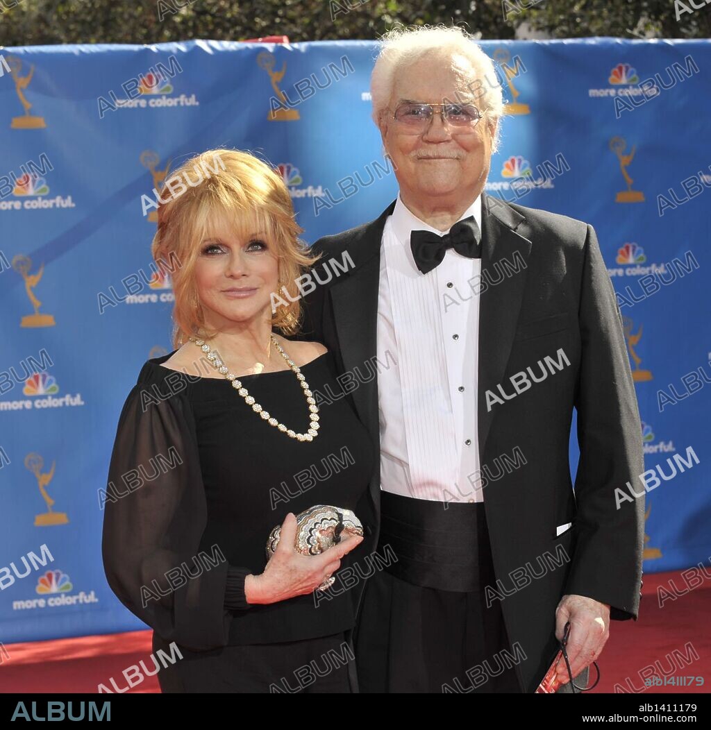 ANN-MARGRET and ROGER SMITH. Aug 29, 2010 - Los Angeles, California, U.S. - ANN-MARGARET, left, arrives with her husband ROGER SMITH for the 62nd Primetime Emmy Awards show. 29/08/2010