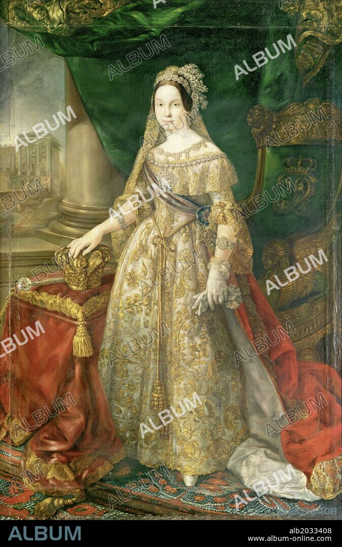 VICENTE LOPEZ PORTAÑA. Vicente López y Portaña / 'Retrato de Isabel II al ser declarada mayor de edad', siglo XIX, Óleo sobre lienzo.