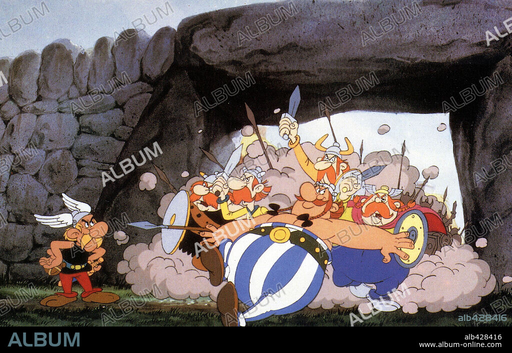ASTÉRIX EN BRETAÑA, 1986 (ASTERIX CHEZ LES BRETONS), dirigida por PINO VAN LAMSWEERDE. Copyright GAUMONT.