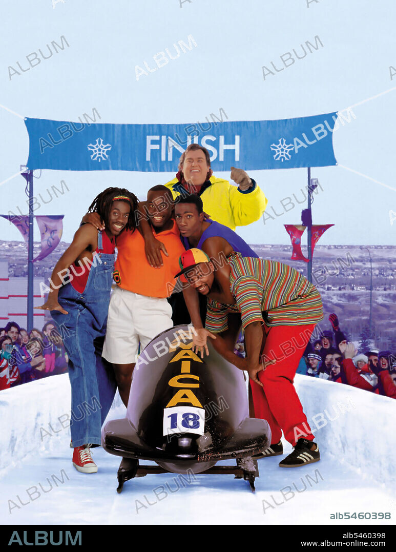 DOUGH E DOUGH, JOHN CANDY, LEON, MALIK YOBA y RAWLE D. LEWIS en ELEGIDOS PARA EL TRIUNFO, 1993 (COOL RUNNINGS), dirigida por JON TURTELTAUB. Copyright WALT DISNEY PICTURES.